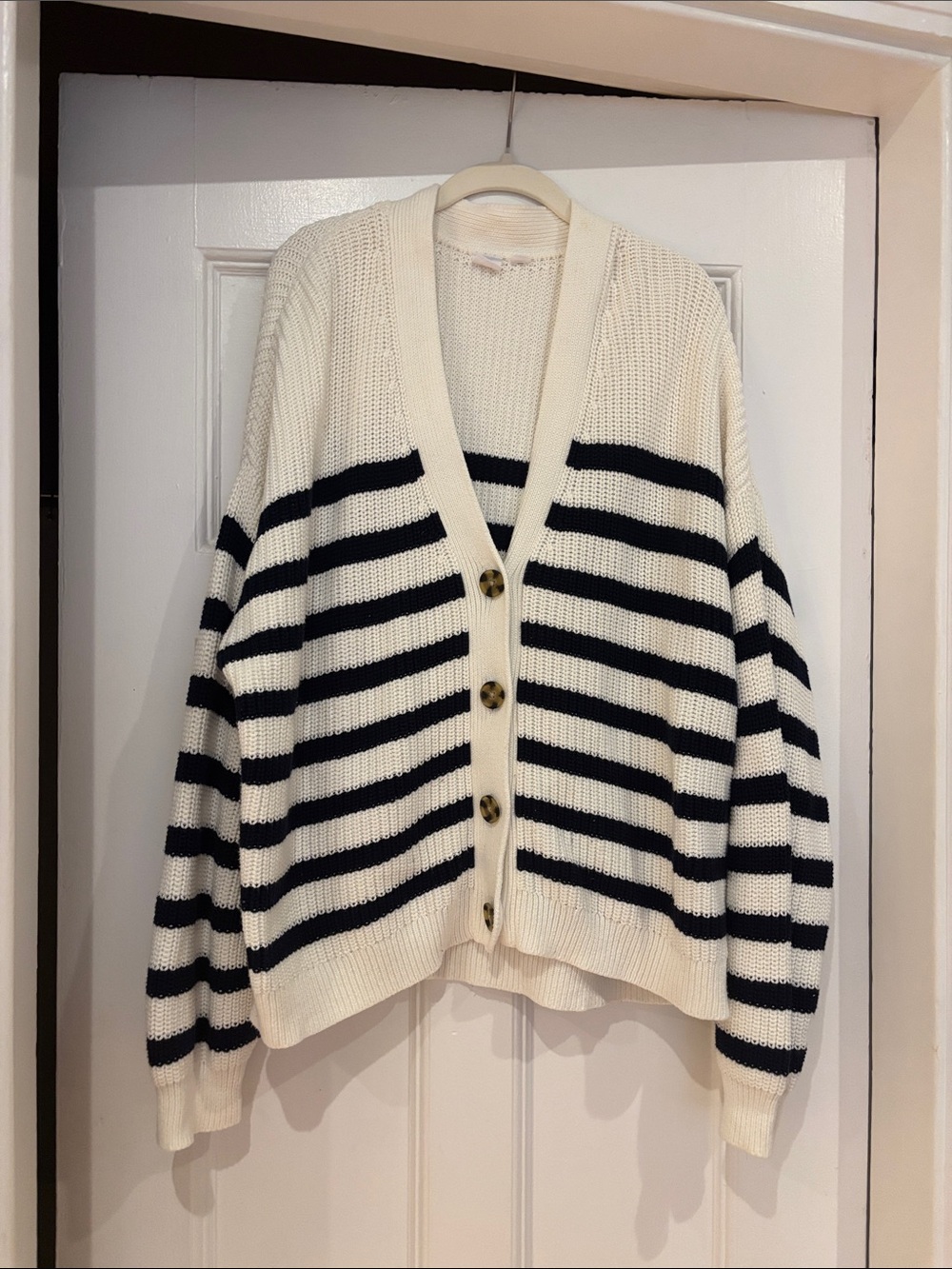 Gap Navy Striped Cardigan XXL